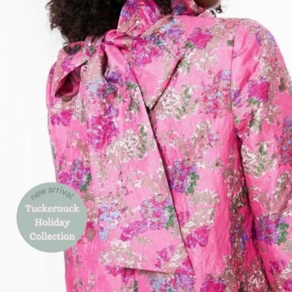 Tuckernuck x Cameran Eubanks Wimberly Peony Jacquard Blouse Medium NWT - Picture 5 of 10